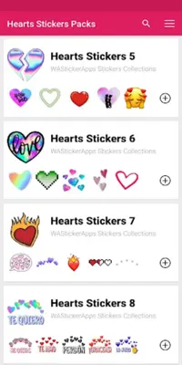 Stickers Hearts android App screenshot 3