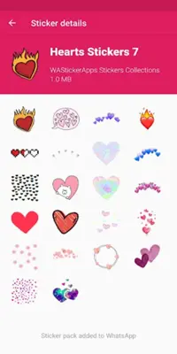 Stickers Hearts android App screenshot 4