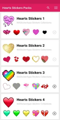 Stickers Hearts android App screenshot 7